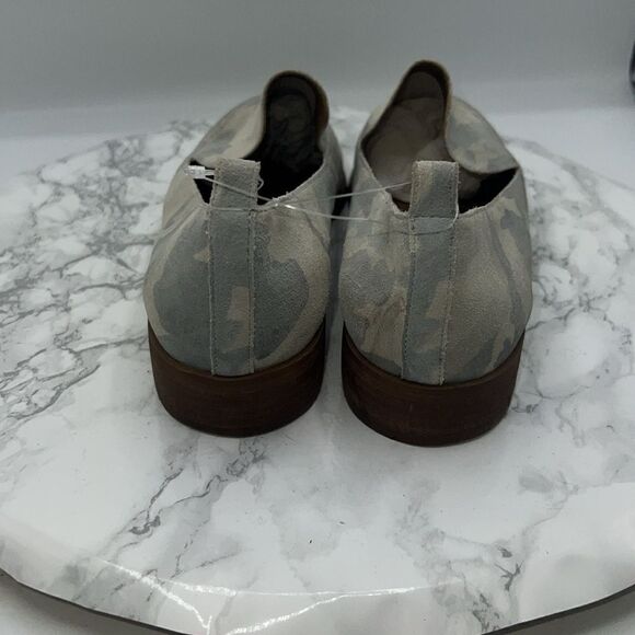 SUSINA Kellen Almond Toe Grey Camouflage Leather Loafer-8M - Picture 3 of 7